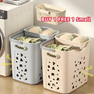 BUY 1 FREE 1 High Quality Laundry Basket Super Large Capacity Storage Basket With Handle Dirty Clothes Basket