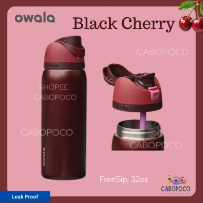 Owala Black Cherry FreeSip Water Bottle SmoothSip Slider with Handle Sway Twist Tumbler Authentic 30oz/40oz