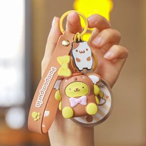 Kuromi Piggy Hat Silicone Keychain – 3D Kawaii Charm With Wrist Strap Backpack Decor & Birthday Gift For Sanrio Fans