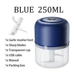 Electric Garlic Masher Mini Meat Grinders Portable Garlic Chopper Vegetable Crusher Kitchen Tool with USB Charging
