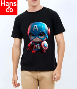 Kaos Pria 3 Dimensi Motif Animasi Baby Captain America Tshirt Oblong Katun 24s H0155 By Hans & Co