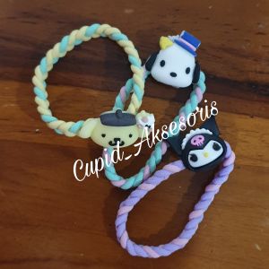 KUNCIR KEPANG IKAT RAMBUT MOTIF KUROMI MOROL MELODY KARET RAMBUT ANAK AKSESORI RAMBUT WANITA