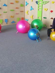 45CM Cartoon Bouncing Jumping Ball with Handle PVC Children Outdoor Sports Inflatable Balls Beach Pool Toys for Kids Baby