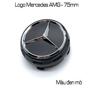 Logo xe Mercedes AMG Chụp mâm xe Mercedes AMG Logo dùng cho Lazang xe Mercedes. (Loại 75mm) 2 màu bạc và đen.