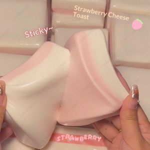 JJT Strawberry Cream Toast Squishy - Soft Slow Rebound Stress Relief Toy for Relaxation and Fun