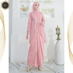 KEBAYA BROKAT FREYA MODEL 2 Elegan Set Brokat Cantilly / SET KAFTAN BROKAT Outer / OneSet Dress