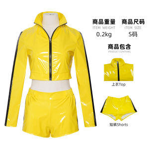 Giết Bill cos Trang phục cô dâu Halloween Kill Bill Bộ vest màu vàng cosplay Trang phục sân khấu hai chiều