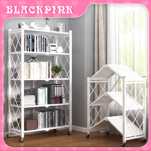 ชั้นวางของพับได้ มีล้อ 2 3 4 5 ชั้น ชั้นวางของเหล็ก ชั้นเหล็กวางของ ชั้นพับได้ ชั้นวางของอเนกประสงค์ ชั้นวาง ชั้นเก็บของ ชั้นวางของ