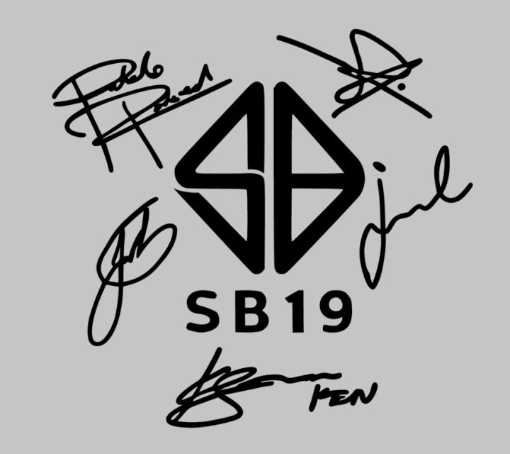 SB19 Logo with Signatures Inspired Decal | Vinyl Sticker WATERPROOF
