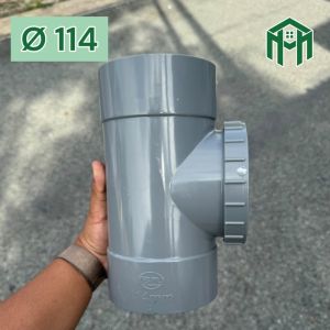 Tê kiểm tra (Nối thông tắc chữ T) ống nước nhựa PVC phi 60 90 114 hiệu Bình Minh (BM)