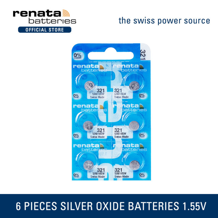 Renata 321 (SR-616) Silver Oxide Watch Battery Pieces