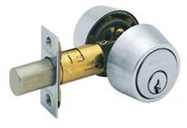 Schlage%20Double%20Cylinder%20Deadbolt%20-%20Satin%20Chrome%20Model:%20B62N%20626%20Made%20in%20Mexico%20-%20Image%202