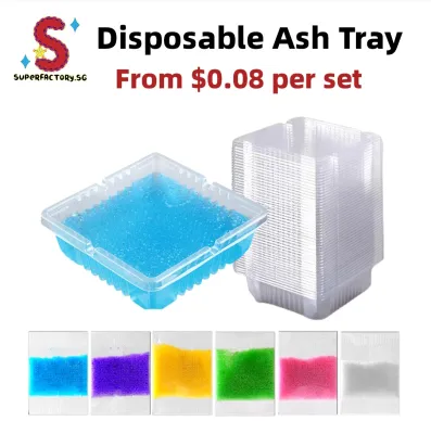 Superfactory High-Quality Disposable Rectangular Ash Tray with Absorbent Sand - Indoor Home Décor