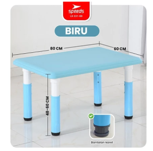 031-69 SPEEDS Meja Belajar Anak Rectangular HDPE Kids Table Meja Persegi Panjang TK Paud Colorful