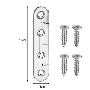 10ชุด ขายึดมุมสเตนเลส / ข้อต่อมุมฉาก 90 องศา / ยึดชั้นวางตู้เฟอร์นิเจอร์ด้วยสกรู