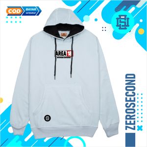 Zero.Second hoodie pria distro tebal Others Sweater Autentic Area 18 Full warna Cream Catton Flecee Gramasi 280S Permium Tebal Free STIKER