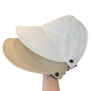 MillionGrid Mùa Hè Rộng Brim Sunhat Phụ Nữ Sun Hat Có Thể Gập Lại Có Thể Điều Chỉnh Ngoài Trời Bãi Biển Xô Hat UV Bảo Vệ Visors Ngư Dân Ponytail Mũ