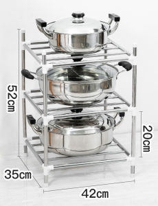 NEW! ชั้นวางของในครัว ชั้นสแตนเลส ชั้นวางหม้อ ชั้นวางหลายชั้น อะลูมิเนียม ชั้นวางของอเนกประสงค์ มี3-6ชั้น หลากหลายรูปแบบ