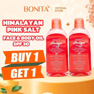Bonita Himalayan Pink Salt Face and Body Oil with SPF 30 Korean Citron Collagen Moringa | Organic