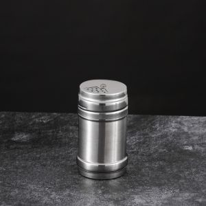 LD-C1265 Tempat Bumbu Dapur Stainless Tutup Putar Serbaguna / Tempat Merica Gula Lada / Wadah Garam