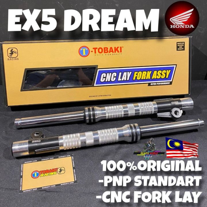 FORK LAY EX5 DREAM TOBAKI CNC FORKLAY CHROME BLACK FORK EX5 HIGHPOWER DREAM 110 ACCESORIES MOTOR SPARE PARTS MOTOR