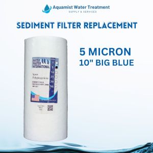 Water Filter 10" Big Blue Sediment Filter 5 Micron Filter Replacement Improving Water Quality and Clarity