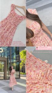 janunstudio • SUMAANG DRESS 4 สี (เดรสคุณนายสำอาง) - เดรสผู้หญิงอัดพลีท ปักลายดอกไม้ ผ้าพื้นเมือง / ผ้าเกาหลีเพ้นท์สีน้ำ ใส่ได้หน้า-หลัง 12 แบบ !