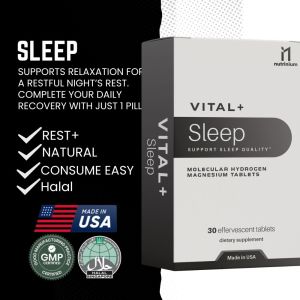 Improves Insomnia | Vital+ Sleep Molecular Hydrogen Water (30 Days Effervescence)