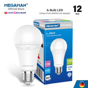 LAMPU MEGAMAN 12W LED YTA60Z2 6500K SATUAN 12 WATT GARANSI 2 TAHUN