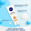 Nivea Body Serum Extra White Care & Protect - 180 ml / pemutih kulit instan - mencerahkan kulit - hand body pencerah kulit - kulit putih instan - body serum memutihkan tubuh - pemutih badan - lotion pemutih tubuh. 