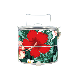 BDARI Stainless Steel Tiffin Carrier 2-Tier Food Container (10cm) [Free Add Name] Mangkuk Tingkat