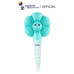 SHUAIAN Balon Foil Pentungan Motif Bunga Daisy Balon Foil Tongkat Bunga Matahari