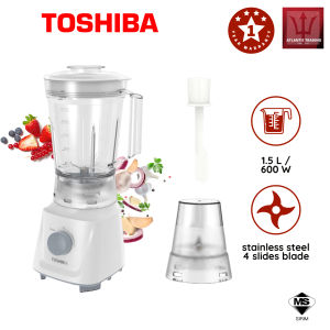 Toshiba 1.5L Blender / Jug 1.5L BL-60PHNMY 600W power for quick blending & more fine texture