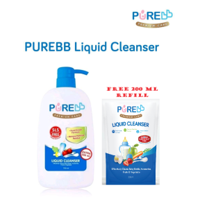 Pure Baby - Pure BB - PureBB Liquid Cleanser LCR ( 700ml + 200ml ) Pump - Sabun Cuci Botol Bayi