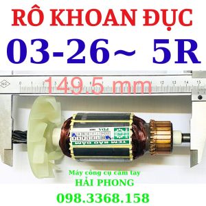 RÔ TO MÁY KHOAN ĐỤC BÊ TÔNG DCA Mod.Z1C-SZ03-26 . OSUKA . GEOX . FEG ...( 5 răng - 6 răng )