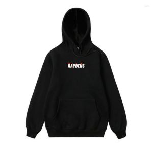 RAYDENS Hoodie Sweater Fire Hitam Pria Wanita