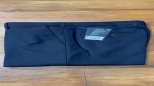 Quần âu Owen QTR14 cạp có tăng đơ màu than đen vải dày regular fit