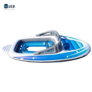 Ueblock✈ PVC 6 People Inflatable Floating Bed Pirate Boat Inflatable Floating Water Row Bed for Camping Lakes & Rivers