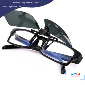 Lensa Jepit Kacamata Day Vision for Night Driving Polarized - Black
