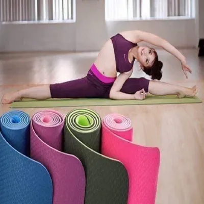 Thảm tập YOGA GYM cao su non TPE 2 lớp chống trượt tập thể dục tại nhà