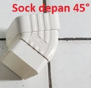 Aneka sock pipa sambungan talang Alderon sok 90 45 90° 45° aksesoris belokan siku pipa samping depan pipa bulat lurus