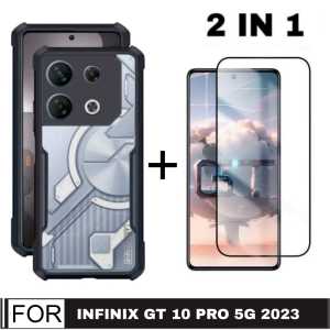 PROMO PAKET 2 INC 1 CASE INFINIX GT 10 PRO 5G / HOT 12 PLAY / HOT 12 PLAY NFC Ultra Slim Shockproof Transparent Premium Softcase Anti Fall