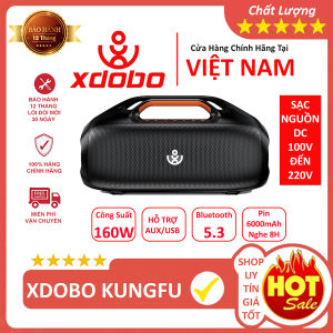 [ TẶNG ĐẦU ĐỘC THẺ + THẺ 32G ] Loa Bluetooth 5.0 XDOBO KUNGFU 160W Chống Nước IPX5 Pin 6000Mah Hỗ Trợ Đĩa USB AUX - Bảo hành chính hãng 12 tháng