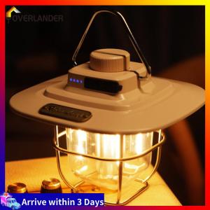 LED Camping Light with Dimmable Function Retro Look and Hanging Hook for Outdoor Equipment