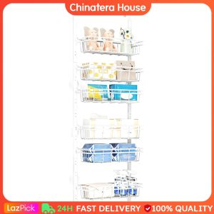 6-Tier Over The Door Pantry Organizer Detachable Over Door Racks for Home Use