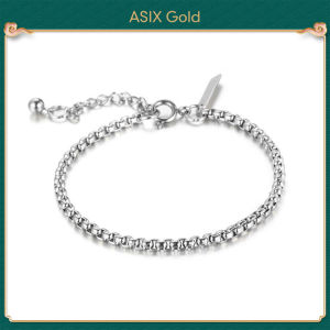 ASIX GOLD Mens Fine Titanium Steel Bracelet Fashion Street Hip Hop Trend Bracelet
