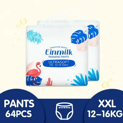 🔥6 Bundles🔥 Einmilk Ultra Thin Baby Diaper Pants 0.15cm 700ml Absorbency Breathable Disposable Newborn Diapers