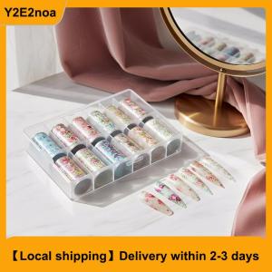 【Local shipping】 10 Rolls Flower Rose Butterfly Nail Foils Transfer Paper Set Floral Sliders for DIY Professional Nail Art Salon Home Use