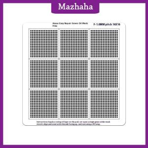 Mazhaha Hole Spacing 0.3 0.35 0.375 0.4 0.5 0.58 0.6 0.8 1.0mm Universal Green Oil Net UV Solder Mask BGA Reballing Stencil
