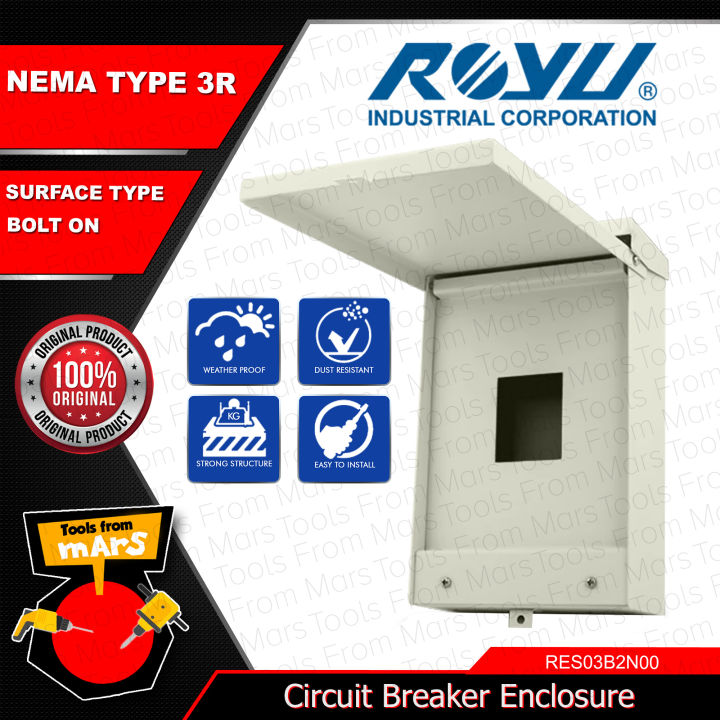 ROYU Circuit Breaker Enclosure Weatherproof Type Bolt On Nema Type 3R ...